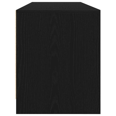 TV-kaappi musta tammi 188,5x41x50 cm Engineered Wood