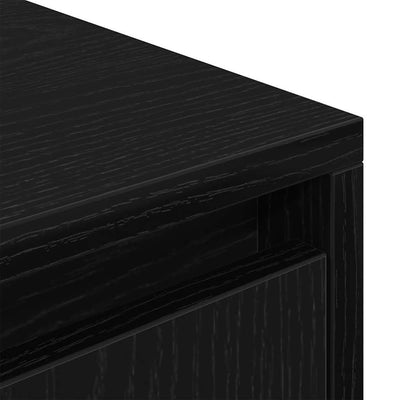 TV-kaappi musta tammi 188,5x41x50 cm Engineered Wood