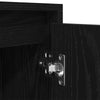 TV-kaappi musta tammi 188,5x41x50 cm Engineered Wood