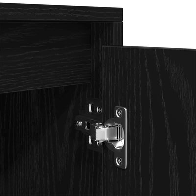 TV-kaappi musta tammi 188,5x41x50 cm Engineered Wood