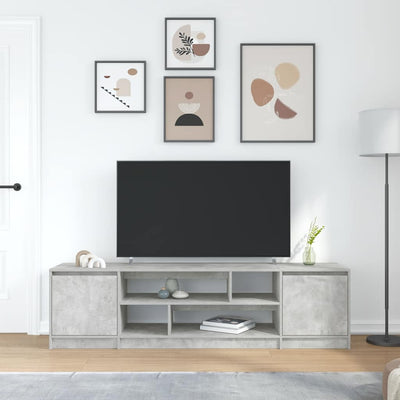 TV-taso betoninharmaa 188,5x41x50 cm tekninen puu