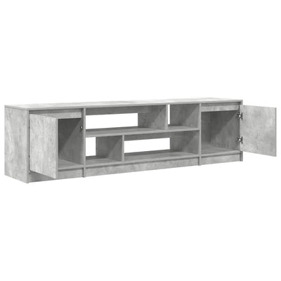 TV-taso betoninharmaa 188,5x41x50 cm tekninen puu