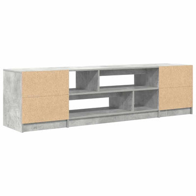 TV-taso betoninharmaa 188,5x41x50 cm tekninen puu