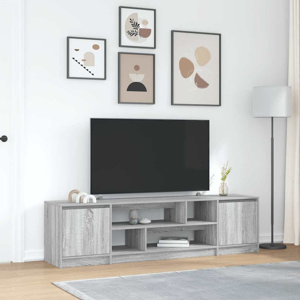 TV-taso harmaa Sonoma 188,5x41x50 cm tekninen puu
