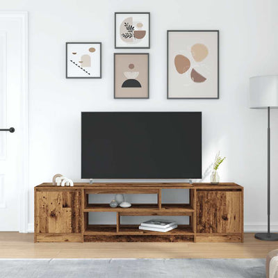 TV-taso vanhaa puuta 188,5x41x50 cm lastulevy