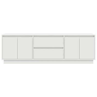 Valkoinen tv-taso led-valoilla Kiersten 160,5x41x50cm
