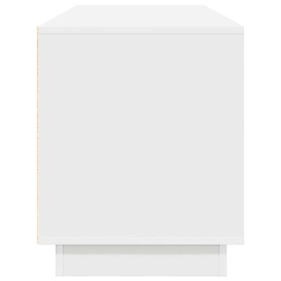 Valkoinen tv-taso led-valoilla Kiersten 160,5x41x50cm