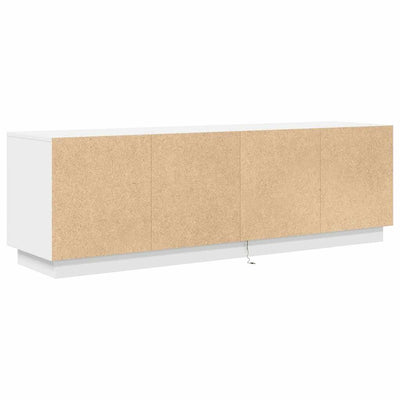 Valkoinen tv-taso led-valoilla Kiersten 160,5x41x50cm