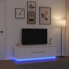 Valkoinen tv-taso led-valoilla Kiersten 160,5x41x50cm