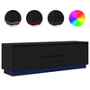 TV-kaappi LED-valoilla musta tammi 160,5x41x50 cm