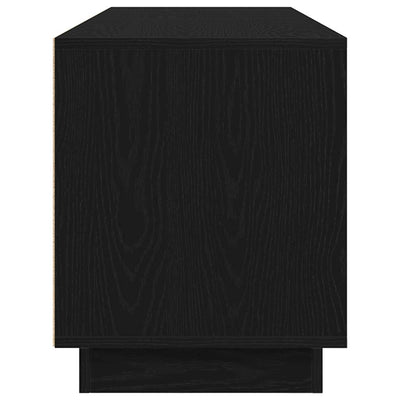 Musta tv-kaappi Kiersten 160,5x41x50cm (led-valoilla tammi)