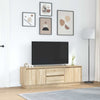 TV-taso LED-valoilla Sonoma-tammi 160,5x41x50 cm