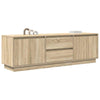 TV-taso LED-valoilla Sonoma-tammi 160,5x41x50 cm
