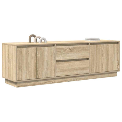 TV-taso LED-valoilla Sonoma-tammi 160,5x41x50 cm
