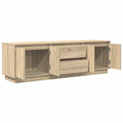 TV-taso LED-valoilla Sonoma-tammi 160,5x41x50 cm