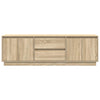 TV-taso LED-valoilla Sonoma-tammi 160,5x41x50 cm