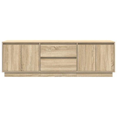 TV-taso LED-valoilla Sonoma-tammi 160,5x41x50 cm