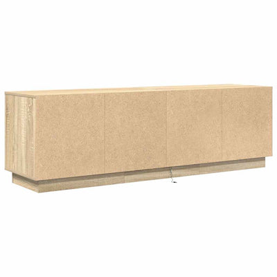 TV-taso LED-valoilla Sonoma-tammi 160,5x41x50 cm