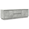 TV-taso LED-valoilla betoninharmaa 160,5x41x50 cm