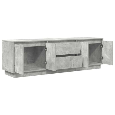 TV-taso LED-valoilla betoninharmaa 160,5x41x50 cm