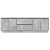TV-taso LED-valoilla betoninharmaa 160,5x41x50 cm