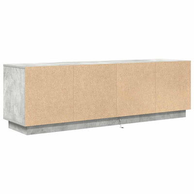 TV-taso LED-valoilla betoninharmaa 160,5x41x50 cm