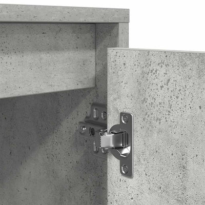 TV-taso LED-valoilla betoninharmaa 160,5x41x50 cm
