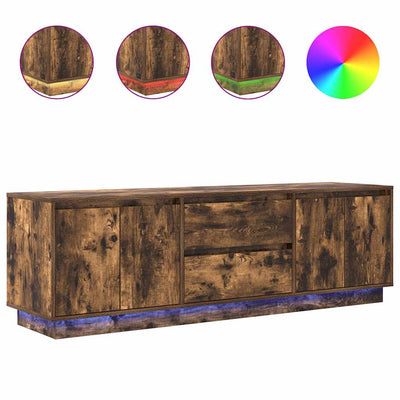 TV-taso LED-valoilla savutammi 160,5x41x50 cm