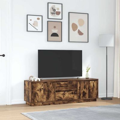 TV-taso LED-valoilla savutammi 160,5x41x50 cm