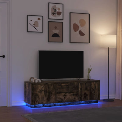 Savutammi tv-taso led-valoilla Kiersten 160,5x41x50cm
