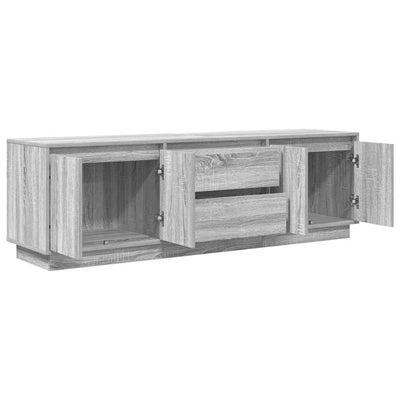 TV-taso LED-valoilla harmaa Sonoma 160,5x41x50 cm