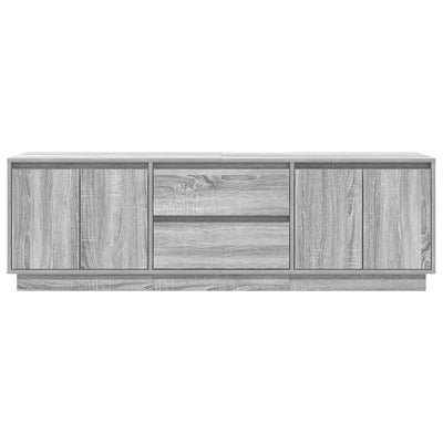 TV-taso LED-valoilla harmaa Sonoma 160,5x41x50 cm