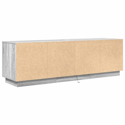 TV-taso LED-valoilla harmaa Sonoma 160,5x41x50 cm