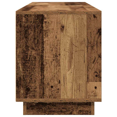 TV-taso LED-valoilla vanha puu 160,5x41x50 cm