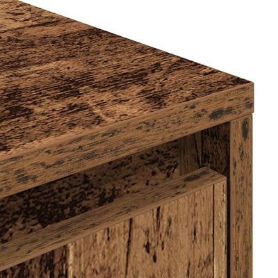 Vanha puu tv-taso led-valoilla Kiersten 160,5x41x50cm