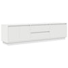 TV-taso LED-valoilla valkoinen 160,5x41x50 cm