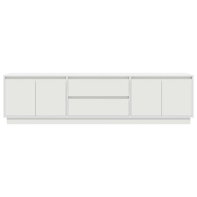 TV-taso LED-valoilla valkoinen 160,5x41x50 cm