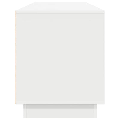TV-taso LED-valoilla valkoinen 160,5x41x50 cm