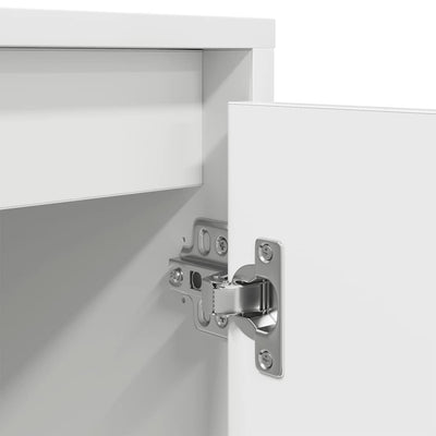 TV-taso LED-valoilla valkoinen 160,5x41x50 cm