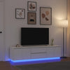 Valkoinen tv-taso led-valoilla Kiersten 160,5x41x50cm
