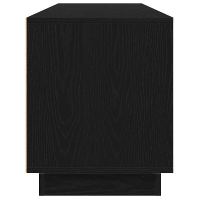 TV-kaappi LED-valoilla musta tammi 193,5x41x50 cm