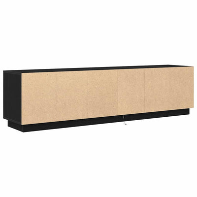 TV-kaappi LED-valoilla musta tammi 193,5x41x50 cm