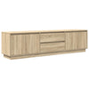 TV-taso LED-valoilla Sonoma-tammi 193,5x41x50 cm