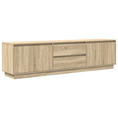 TV-taso LED-valoilla Sonoma-tammi 193,5x41x50 cm