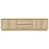TV-taso LED-valoilla Sonoma-tammi 193,5x41x50 cm