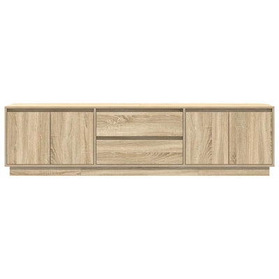TV-taso LED-valoilla Sonoma-tammi 193,5x41x50 cm