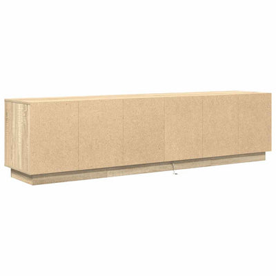TV-taso LED-valoilla Sonoma-tammi 193,5x41x50 cm