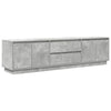 TV-taso LED-valoilla betoninharmaa 193,5x41x50 cm