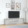 Betoninharmaa tv-taso led-valoilla Kiersten 193,5x41x50cm