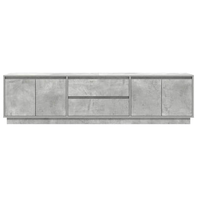 TV-taso LED-valoilla betoninharmaa 193,5x41x50 cm